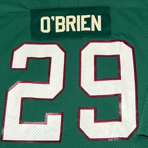 Vintage GAME USED New Hampton Huskies Hockey Jersey #23 O’BRIEN Ripon 1980’s XL - Picture 6 of 6